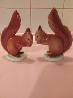 Hollóházi porcelán mókusok (2db)