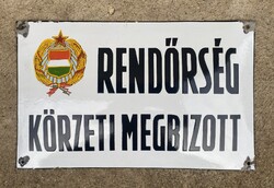 Rendőrség körzeti megbízott - zománctábla
