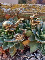 3db réz csiga vitrindísz.