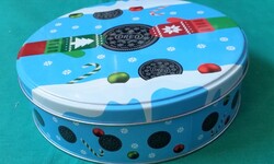 Karácsonyi fém kekszes, sütis doboz - Oreo keksz