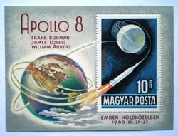 B68 / 1968 Apollo - 8  blokk postatiszta