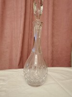 Csiszolt, ólom kristály boros butella