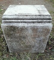 Old granite pedestal, statue stand.