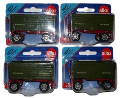 MINŐSÉGI eredeti SIKU - 1077  2 tengelyes pótkocsi DOBOZÁVAL BONTATLANUL DARABRA !