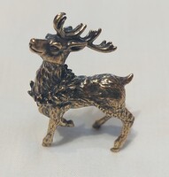 Miniatűr sárgaréz szarvas figura