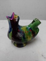 Vízzel tölthető  festett kerámia madár / kortemuzsika/