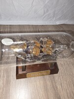 Glass-blown ship in bottle