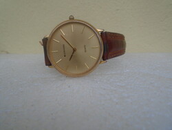 JUNGHANS klasszikus férfi öltönyóra minőségi használt bőr szíjjal. LEÁRAZVA!!!