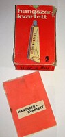 1960'S magyar kártyagyáras MINERVA KIADÁS -HANGSZER KVARTETT játék kártya dobozával képek szerint !