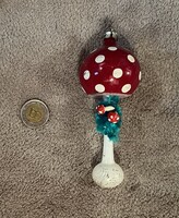 Régi retro  ,üveg  Karácsonyfadísz