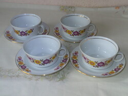 Alföldi Tűzvirág mintás porcelán teás / kávés csésze+ alj ( 4-4 db. )