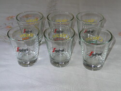 Segafredo üveg kávés pohár ( 6 db. )