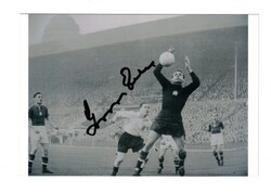 Grosics Gyula Aranycsapat dedikált fénykép a 6:3-as mérkőzésről  futball foci labda