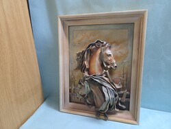Lovas festmény 3D 51x41 cm