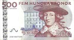 500 kronor korona 2001-2002 Svédország