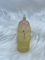 Retro üveg karácsonyfadísz,mesefigura