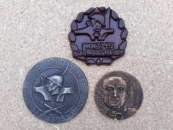 3 db szocreál emlékplakett, Szombathely Garasin Rudolf Laktanya