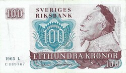100 kronor korona 1965 Svédország