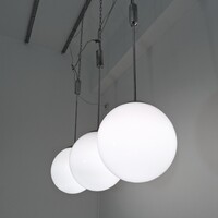 Art deco - Bauhaus mennyezeti lámpa pár felújítva - különleges mintázatú, savmart tejüveg gömb búra