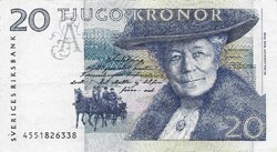 20 Kronor crown 1994-95 Sweden Nils Holgersson larger size