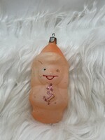 Retro üveg karácsonyfadísz,mesefigura