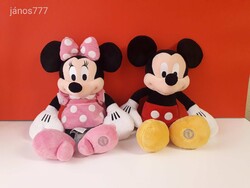 Disney Mickey & Minnie Mouse PÁR Miki és Mini Egér kabala figura 2 db plüss EGYÜTT !!