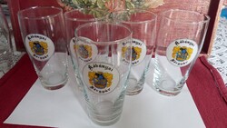 Kőbányai Sörgyár sörös poharak retro 5 db