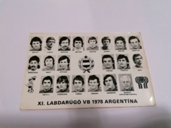 XI. Labdargó VB  tagjai 1978 Argentínai világbajnokságon,  eredeti fotóképeslap     1090.