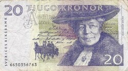 20 kronor korona 2006 Svédország Nils Holgersson kisebbik méret 1.