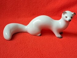 Vintage szovjet / orosz LOMONOSOV menyét / hermelin porcelán figura