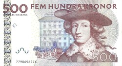 500 kronor korona 2007 Svédország
