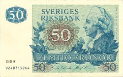 50 kronor korona 1989 Svédország