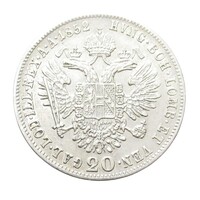 Ausztria,20 krajcár 1852 A EF+ ezüst 4.32g900