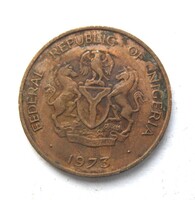 Nigéria 11/2 kobo 1973 (E31)