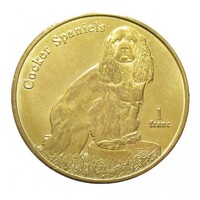 Franciaország,1 franc 2019 - Cocker Spániel - Francia tengerentúli terület - Saint-Barthélemy aUNC+ réz