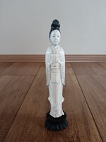 Antik faragott csont kínai lány figura