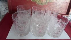 Gyönyörű kristály whiskey vagy vizes pohár 6 db