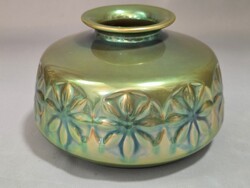 Zsolnay eozin mázas margarétás váza