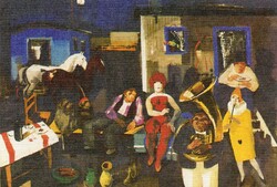 Képeslap:  Aba-Novák Vilmos festménye.