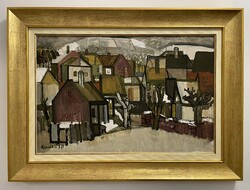 Bencze László (1907-1992) 56x76 cm EREDETI festménye