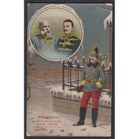 Ausztria,Boldog új évet! - Katonai képeslap 1912