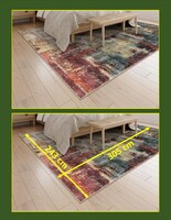 ÚJ, azonos mintájú, modern , absztrakt, nagy téglalap + kör alakú szőnyeg