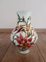 Zsolnay Orchidea mintás porcelán váza