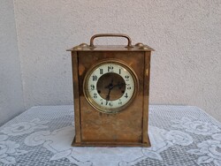 1,-Ft Antik nagyméretű tömör réz utazó óra 1880.
