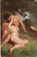 Képeslap: Benczúr Gyula festménye. 1910-20.