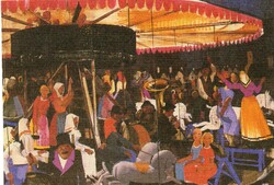 Képeslap:  Aba-Novák Vilmos festménye.