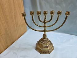 Antik réz menora 33 magas, 34 széles és jó nehéz