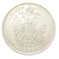 Magyarország,2 florin 1859 B EF+ ezüst 24.69g900