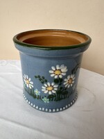 Lindau német kézzel készített kerámia kaspó 12x12 cm ritkaság