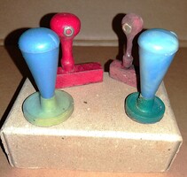 ANTIK - RÉGI -RETRO PECSÉTNYOMÓK 1960.-1970-1990 -S ÉVEK FA ÉS MŰANYAG  kivitelben - egyben 4 darab